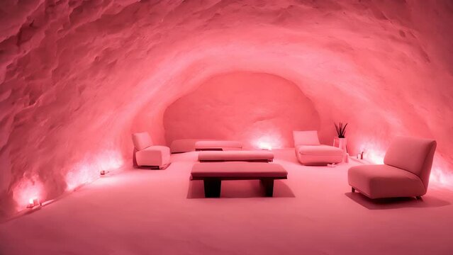 Pink Salt Cave Relaxation Room
