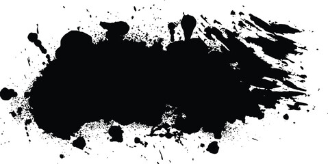 abstract splatter black color background design. illustration vector design