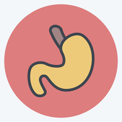 Icon Stomach. suitable for education symbol. color mate style. simple design editable. design template vector. simple illustration