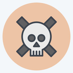 Icon Dangerous. suitable for Security symbol. color mate style. simple design editable. design template vector. simple illustration