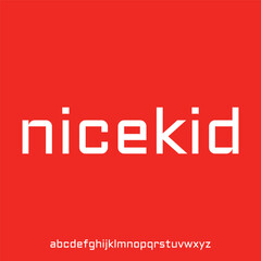 bold display alphabet font vector