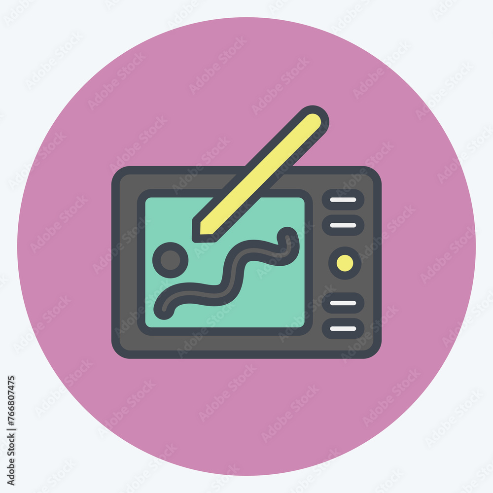 Fototapete icon design. suitable for branding symbol. color mate style. simple design editable. design template