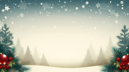 Naklejka premium Christmas background with copy space area