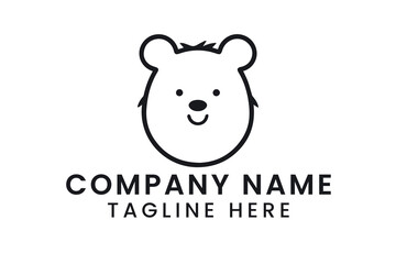 baby bear icon logo design tshirt vector graphic art