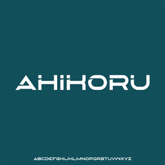 modern futuristic alphabet font vector