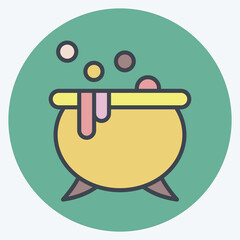 Icon Potion. suitable for Halloween symbol. color mate style. simple design editable. design template vector. simple illustration