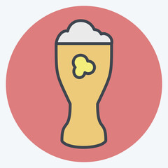 Icon Beer. suitable for education symbol. color mate style. simple design editable. design template vector. simple illustration