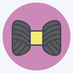 Icon Skein Of Yarn. suitable for education symbol. color mate style. simple design editable. design template vector. simple illustration