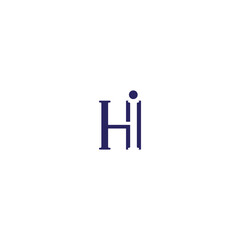HI Letter logo for company
