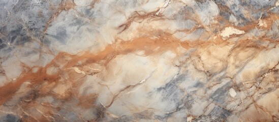 Fototapeta premium A detailed view of a smooth marble surface featuring a blend of rich brown and calming blue hues