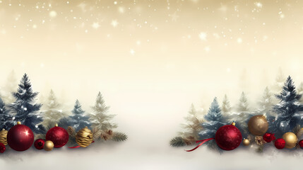 Naklejka na ściany i meble Christmas background with copy space