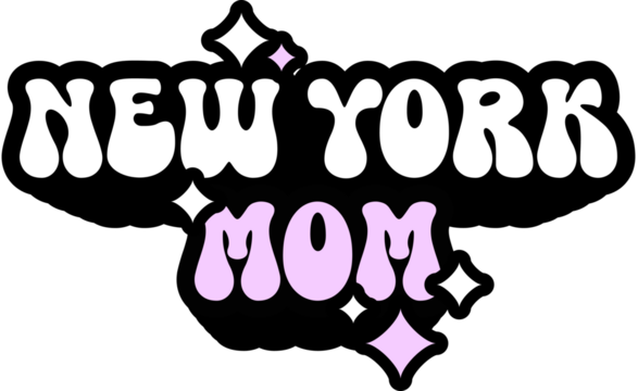 New York Mom Sticker On Cute Style Design For Sticker, T-Shirt, Mug, Hoodie, Poster & For Any Merchandise Printing On Transparent Background