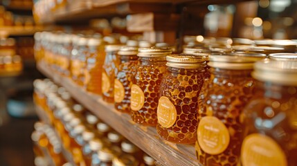 Honey with a label boasting its origins