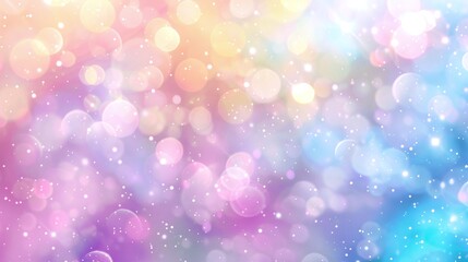 Obraz premium pastel purple blue gold yellow white silver and pale pink bokeh on abstract blur banner background