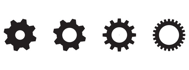 Setting Icon set. Set of gear, wheels.  Cog Settings Icon, vector, Symbol. Vector illustration.