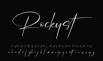 signature Font Calligraphy Logotype Script Brush Font Type Font lettering handwritten