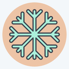 Icon Snow Proof. suitable for sportswear symbol. color mate style. simple design editable. design template vector. simple illustration