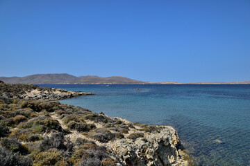rocky coast, high cliff - Fanaraki area, near Moudros, Lemnos, Aegean Sea, Greece