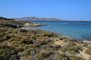 rocky coast, high cliff - Fanaraki area, near Moudros, Lemnos, Aegean Sea, Greece