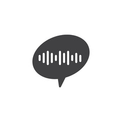 Speech bubble with sound waves vector icon - 766818675