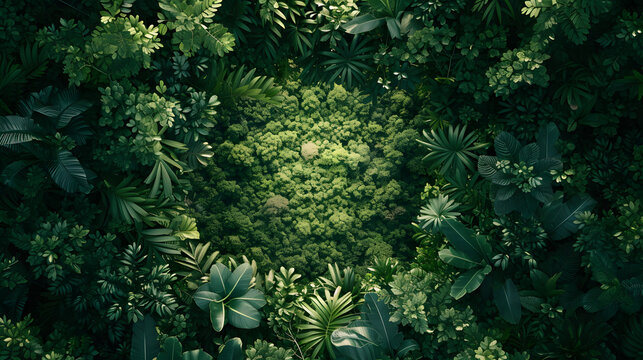 The forest with layers makes a beautiful background, the top layer and the bottom layer make the forest look like it has a hole in the middle