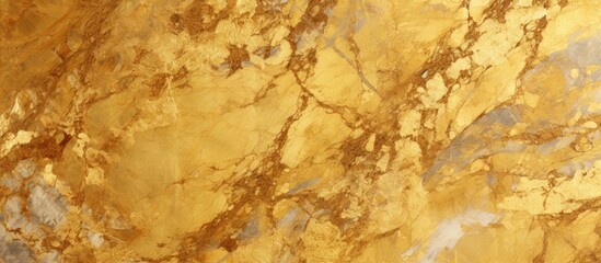 The intricate design of a gold and blue pattern is showcased on a smooth marble surface, creating an elegant and luxurious look