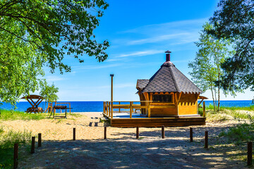 beach hut on the beach