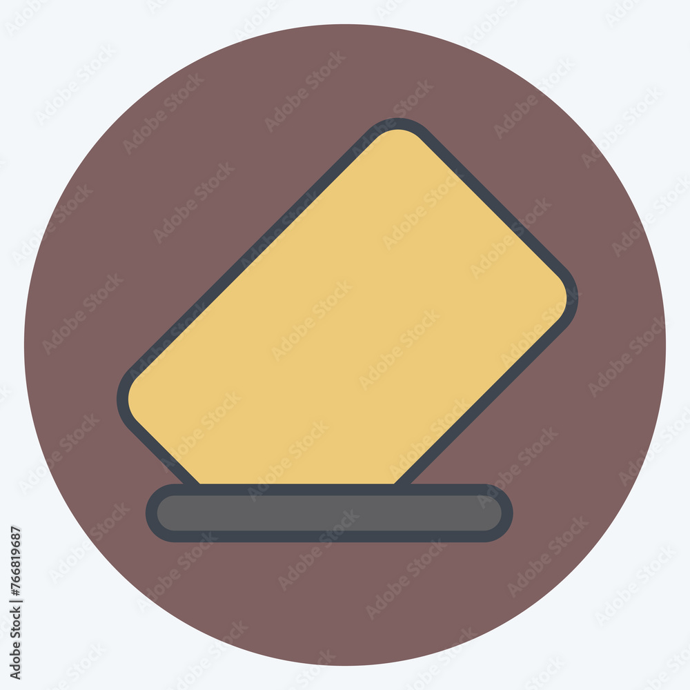 Poster icon eraser. related to graphic design tools symbol. color mate style. simple design editable. simpl