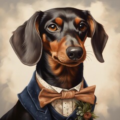 portrait of a dachshund