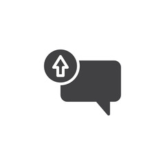 Arrow and a chat bubble vector icon - 766821024