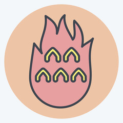 Icon Dragon Fruit. related to Thailand symbol. color mate style. simple design editable. simple illustration. simple vector icons. World Travel tourism. Thai