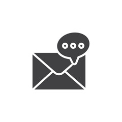 Envelope with chat bubble vector icon - 766821613
