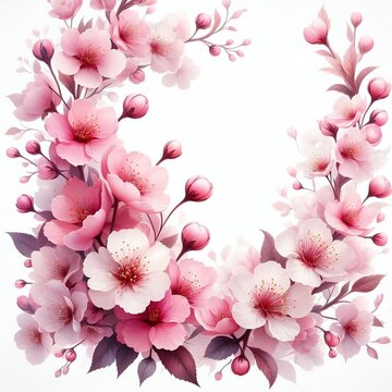 Flowers against a white background. Mother's Day, Women's Day, and Valentine's Day ideas Background generative AI for Women's History Month, featuring vibrant pastel flowers.