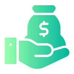 return on investment gradient icon