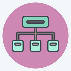 Icon Clustering. related to Machine Learning symbol. color mate style. simple design editable. simple illustration. simple vector icons