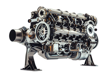 Modern Car engines isolated on transparent background