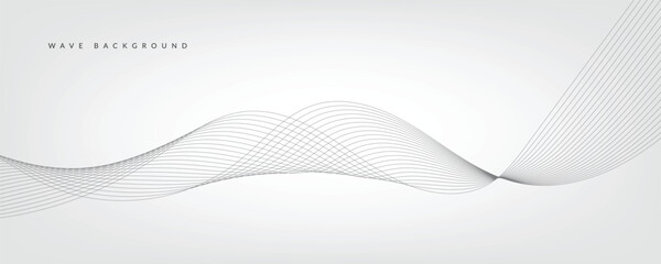 White gradient background with waves. EPS10