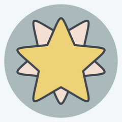 Icon 10 Pointed Stars. related to Stars symbol. color mate style. simple design editable. simple illustration. simple vector icons