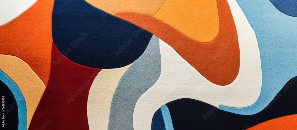 Aufkleber a detailed view of a painting displaying a vibrant and colorful abstract design