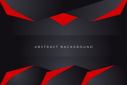Abstract template technology style red shiny color black frame layout modern tech design background. Modern futuristic concept. Vector illustration