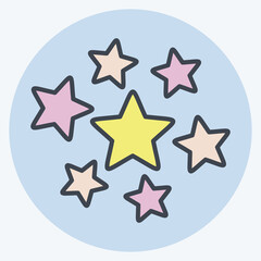 Obraz premium Icon Stars Around. related to Stars symbol. color mate style. simple design editable. simple illustration. simple vector icons