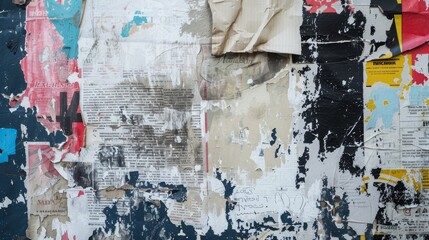 Old grunge torn collage - obrazy, fototapety, plakaty