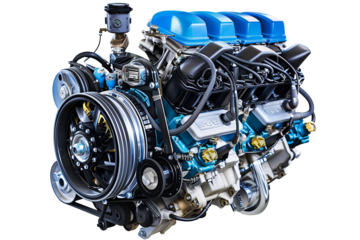 Modern Car engines isolated on transparent background