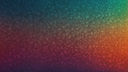A rainbow-colored gradient background with a pattern of small hexagons.

