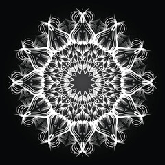 Mandala Coloring Page. Coloring Page For Adult. Seamless vector pattern. Black and white linear drawing. coloring page for children and adults. Coloring Pages