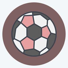 Icon Soccer Ball. related to Sports Equipment symbol. color mate style. simple design editable. simple illustration