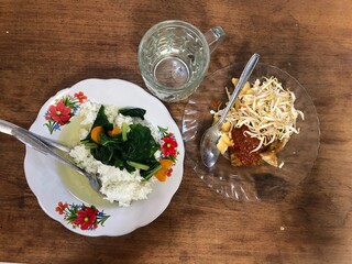 Indonesian food clear vegetable rice