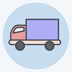 Icon Delivery. related to Online Store symbol. color mate style. simple illustration. shop