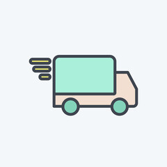 Icon Fast Delivery. related to Black Friday symbol. shopping. simple illustration