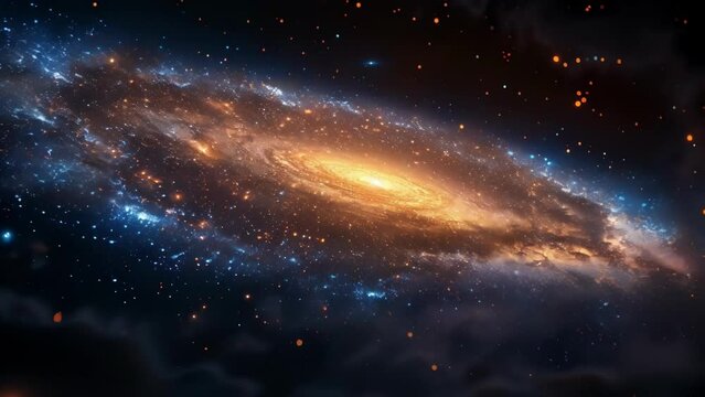 The endless expanse of the Milky Way a swirling spiral of stars giving birth dying and beginning anew.